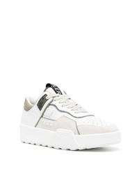 Baskets basses en cuir blanches Moncler