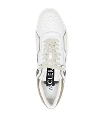 Baskets basses en cuir blanches Moncler