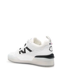 Baskets basses en cuir blanches Moncler