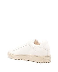 Baskets basses en cuir blanches Emporio Armani