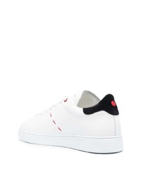 Baskets basses en cuir blanches Kiton