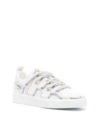 Baskets basses en cuir blanches Balmain