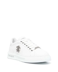 Baskets basses en cuir blanches Roberto Cavalli