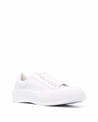 Baskets basses en cuir blanches Alexander McQueen