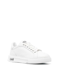 Baskets basses en cuir blanches Roberto Cavalli