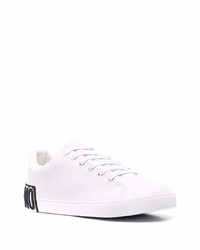 Baskets basses en cuir blanches Moschino