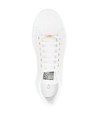 Baskets basses en cuir blanches Roberto Cavalli