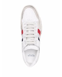 Baskets basses en cuir blanches Moncler