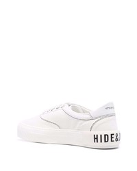 Baskets basses en cuir blanches Hide&Jack