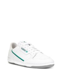 Baskets basses en cuir blanches adidas