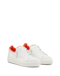 Baskets basses en cuir blanches Giuseppe Zanotti