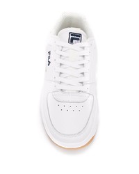 Baskets basses en cuir blanches Fila