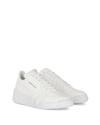 Baskets basses en cuir blanches Giuseppe Zanotti