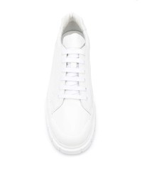 Baskets basses en cuir blanches Car Shoe