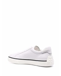 Baskets basses en cuir blanches Tod's