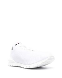 Baskets basses en cuir blanches Kiton