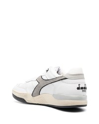 Baskets basses en cuir blanches Diadora