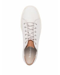 Baskets basses en cuir blanches Timberland