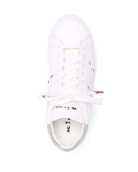 Baskets basses en cuir blanches Kiton