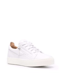 Baskets basses en cuir blanches Giuseppe Zanotti