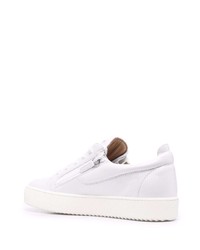 Baskets basses en cuir blanches Giuseppe Zanotti