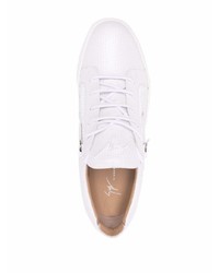 Baskets basses en cuir blanches Giuseppe Zanotti