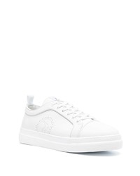 Baskets basses en cuir blanches Trussardi