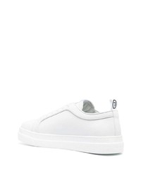 Baskets basses en cuir blanches Trussardi