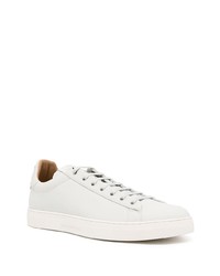 Baskets basses en cuir blanches Emporio Armani