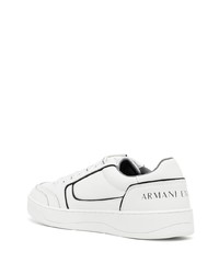 Baskets basses en cuir blanches Armani Exchange