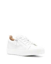 Baskets basses en cuir blanches Giuseppe Zanotti