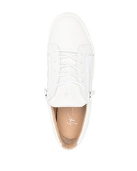 Baskets basses en cuir blanches Giuseppe Zanotti