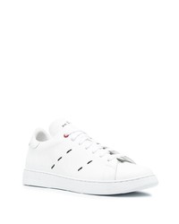 Baskets basses en cuir blanches Kiton