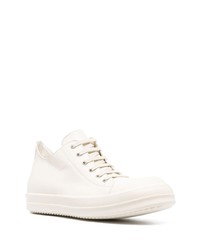 Baskets basses en cuir blanches Rick Owens