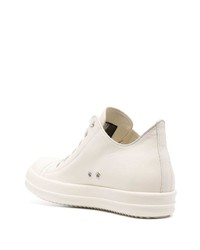 Baskets basses en cuir blanches Rick Owens