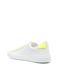 Baskets basses en cuir blanches MSGM