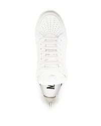 Baskets basses en cuir blanches Moschino