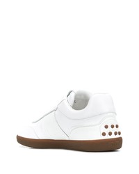 Baskets basses en cuir blanches Tod's