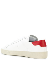 Baskets basses en cuir blanches Saint Laurent