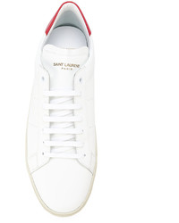 Baskets basses en cuir blanches Saint Laurent