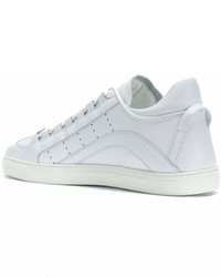 Baskets basses en cuir blanches DSQUARED2