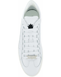 Baskets basses en cuir blanches DSQUARED2