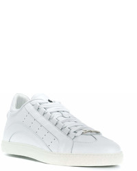 Baskets basses en cuir blanches DSQUARED2