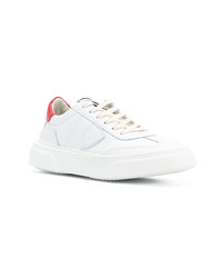 Baskets basses en cuir blanches Philippe Model