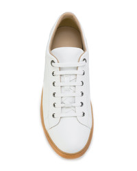 Baskets basses en cuir blanches Lanvin