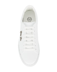 Baskets basses en cuir blanches Philipp Plein