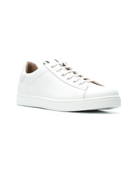 Baskets basses en cuir blanches Gianvito Rossi