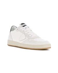 Baskets basses en cuir blanches Philippe Model