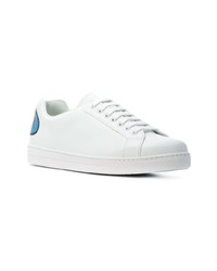 Baskets basses en cuir blanches Prada