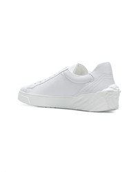 Baskets basses en cuir blanches Versace